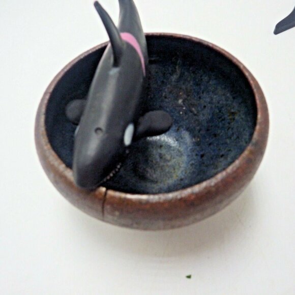 Earthenware Bowl Rustic Pottery Brown Earth Tones Cabin Lodge Studio Art - Picture 9 of 9